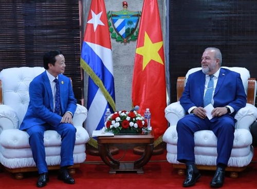 Phó thủ tướng Trần Hồng Hà hội kiến Thủ tướng Cuba Manuel Marrero Cruz